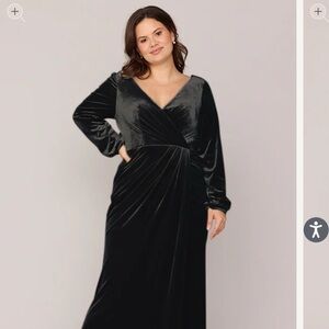 Revelry Black Velvet Long Sleeve Dress